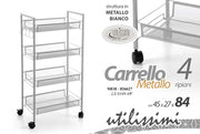 Carrello da cucina metallo bianco