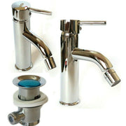Trade Shop - Rubinetto Miscelatore Casa Bagno Lavabo Bide Monocomando Piletta Clic Clac 69014 -