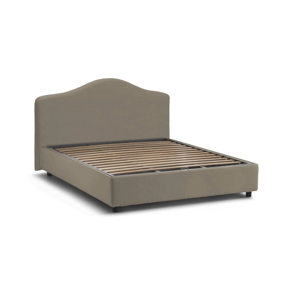 Letto Matrimoniale Abigael, Letto Matrimoniale Sfoderabile Made in Italy, Grigio Tortora\