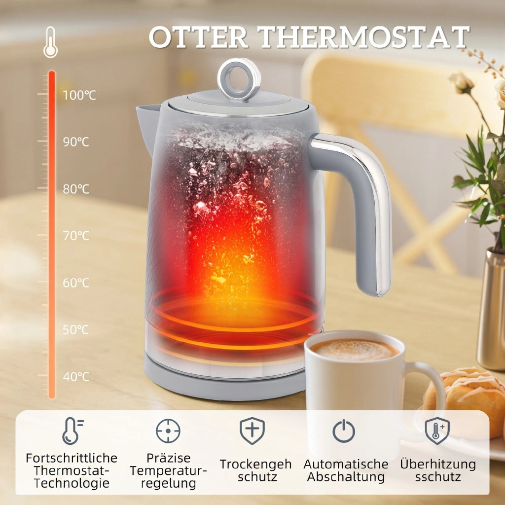 Set Bollitore e Tostapane ¨C Zephmum ¨C 1,7L 2200W con Termostato