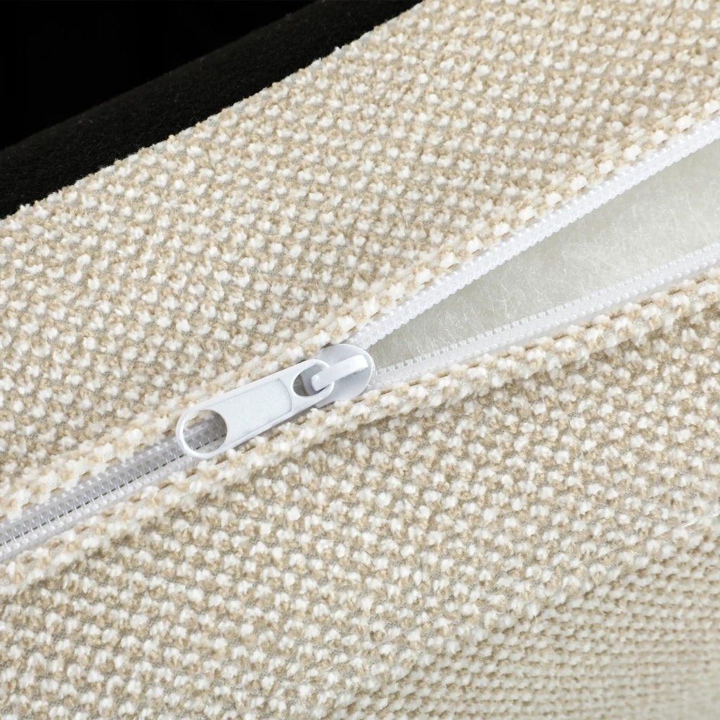 Divano letto 2 posti con seduta ampia, cuscino spesso e supporto a molle insacchettate per relax in poliestere beige