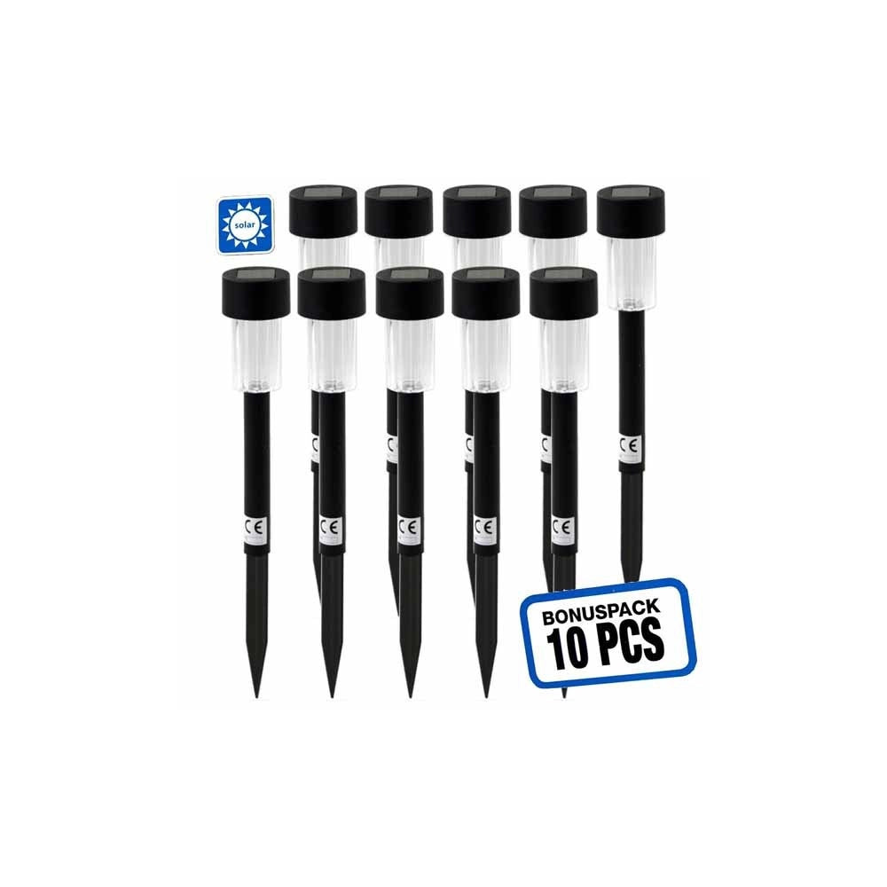 Trade Shop - Lampade Paletti Solari A Led Luci Da Giardino Con Pannello Solare Ricarricabili -