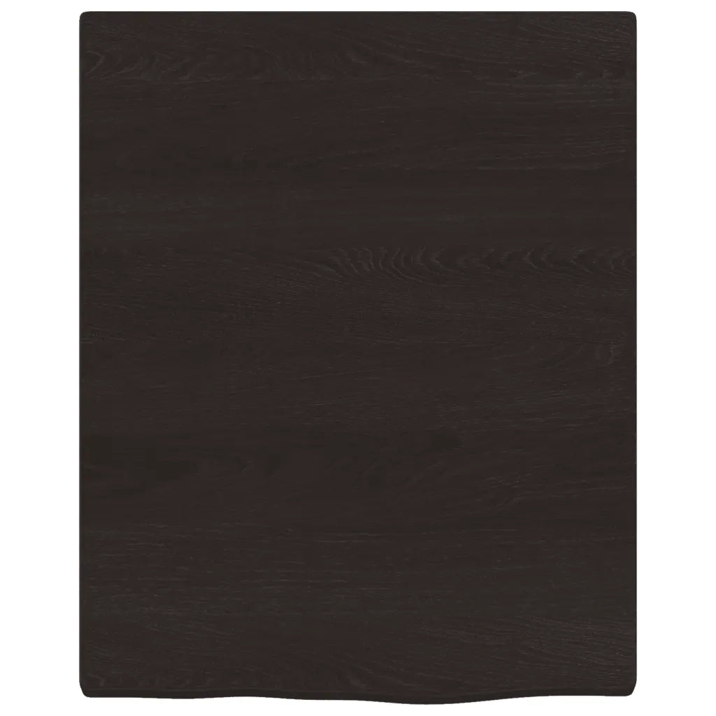 Piano Bagno Marrone Scuro 40x50x2 cm Legno Massello Trattato 3156191