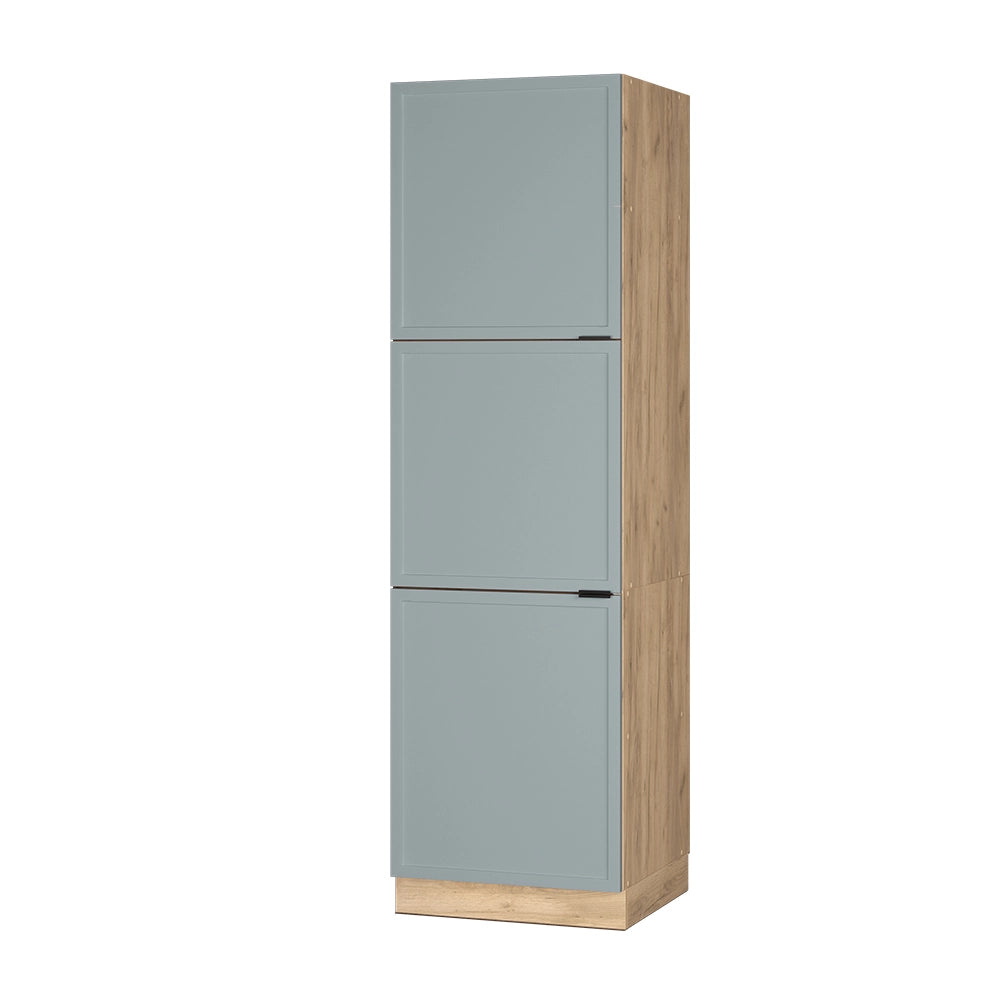 Mobile per forno da incasso Fame-Line Blu-grigio chiaro/Rovere dorato 60 cm Vicco
