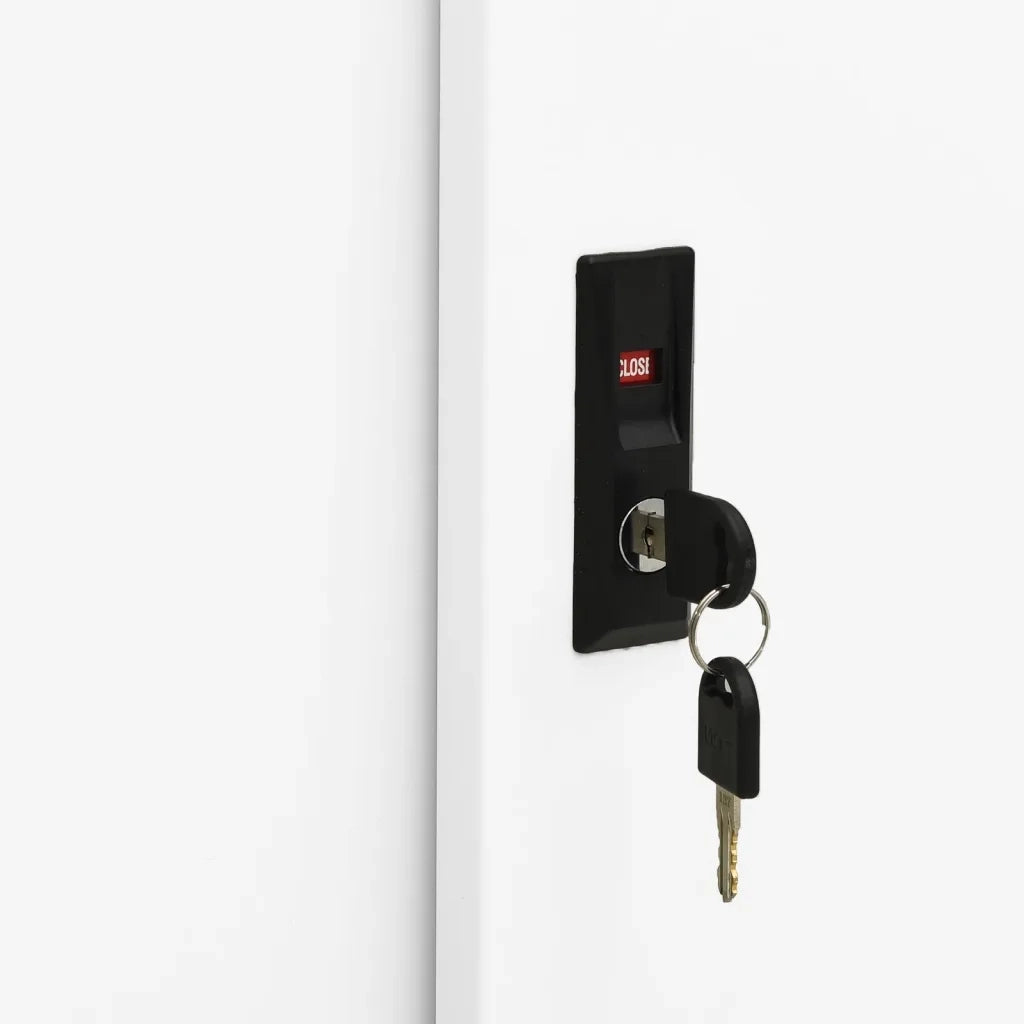 Armadio per Ufficio Anta Scorrevole Bianco 90x40x90cm Acciaio
