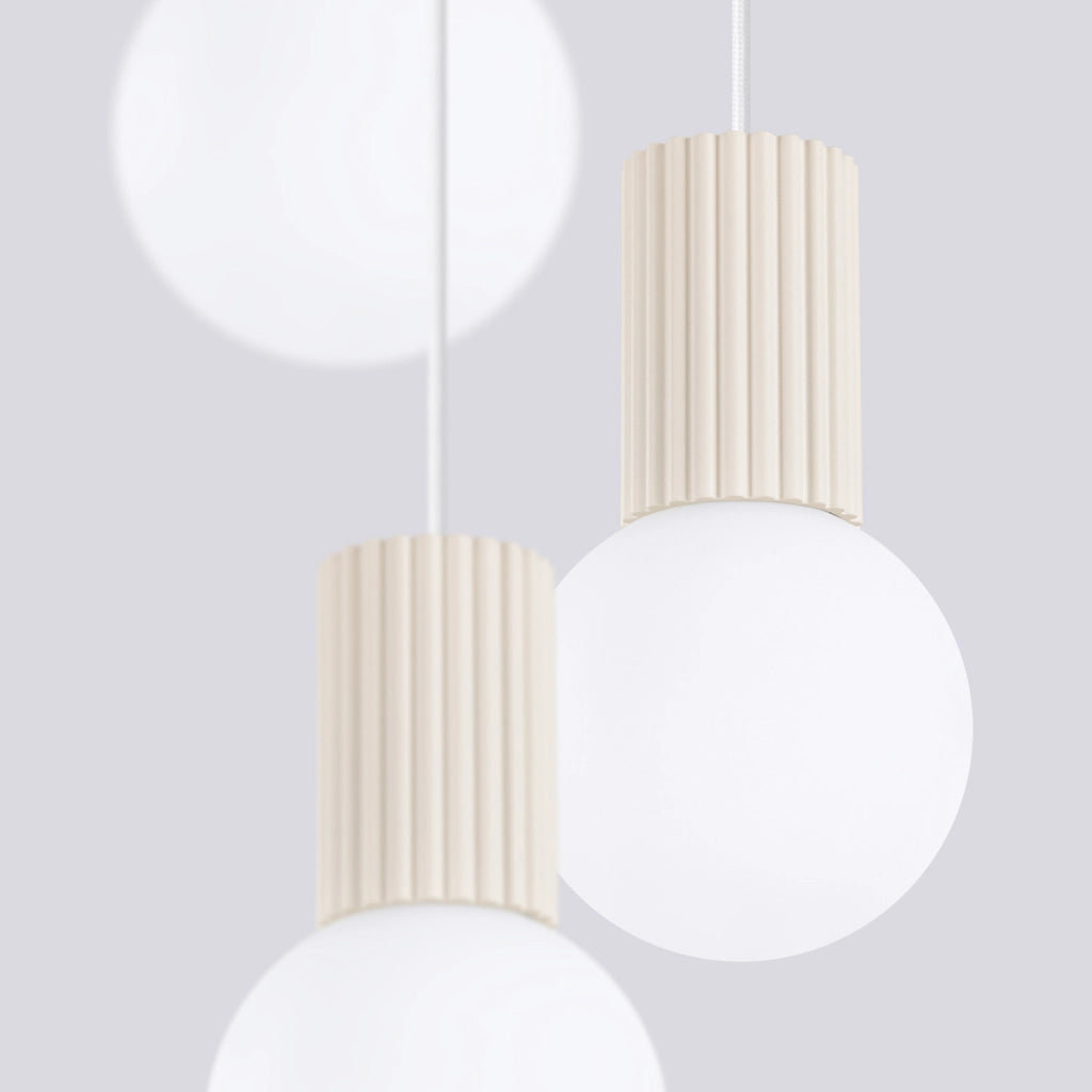 Lampada a sospensione SFERA beige 3 sfere G9 Pure Lume