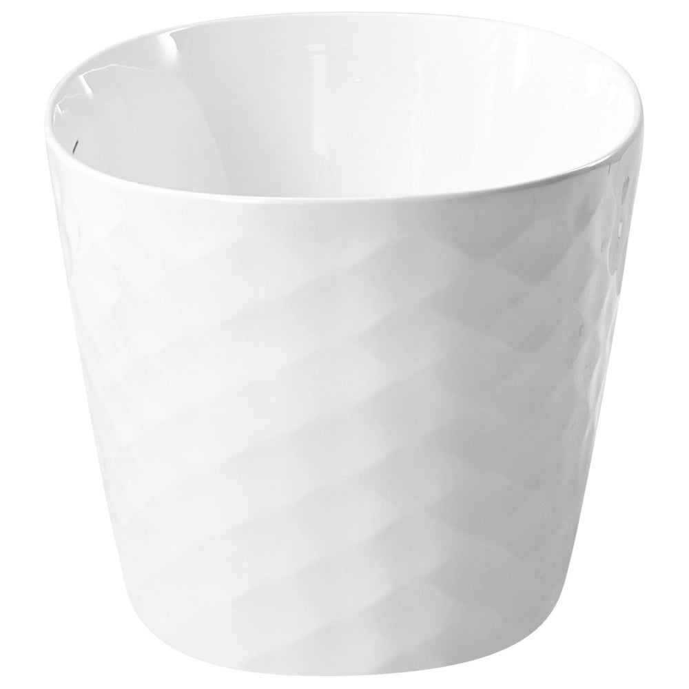 Vasca da bagno ovale moderna indipendente 150 x 75 cm Finitura acrilica lucida Motivo a rombi Bianco
