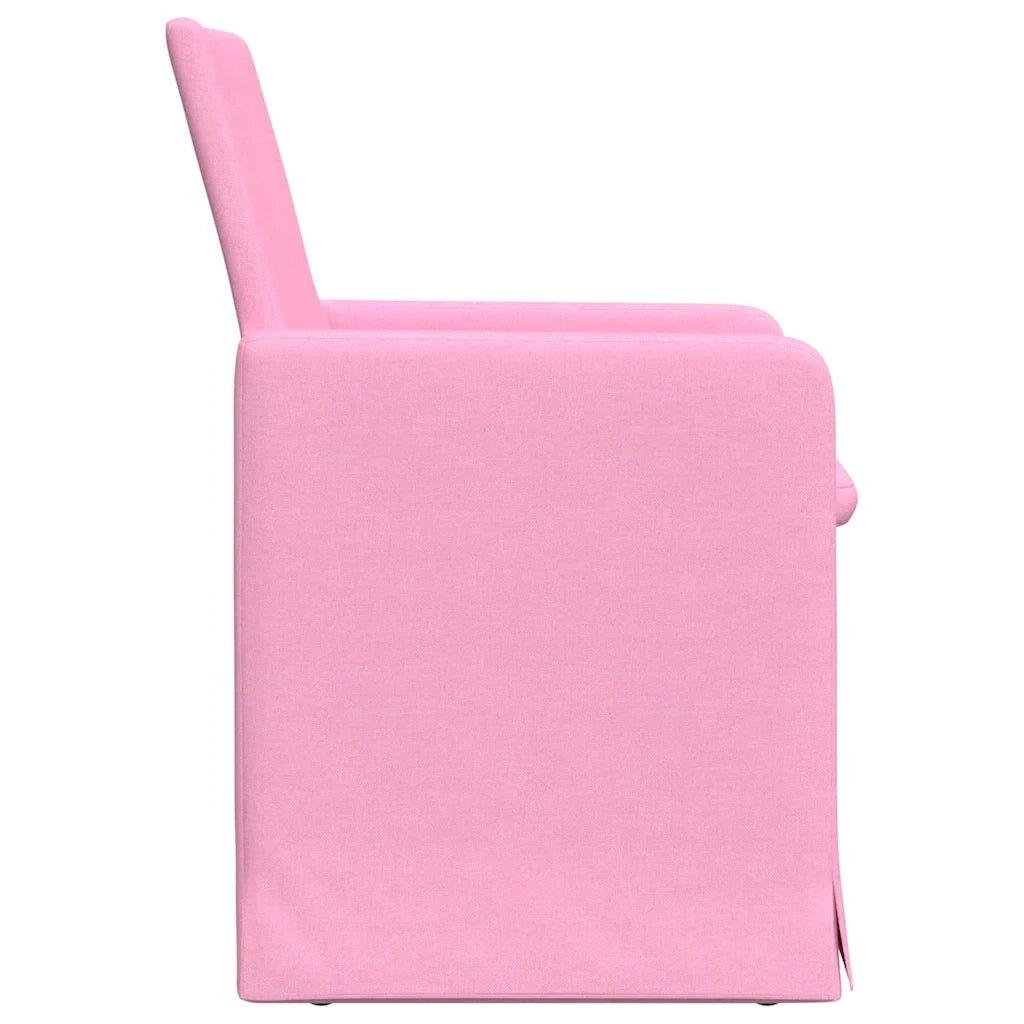 Sedie da pranzo 2 pcs Rosa 57 x 67 x 95 cm Tessuto