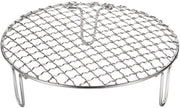 Griglia a rulli in acciaio inossidabile da 19 cm con fili incrociati e supporti da 50 mm per cucinare, cuocere al forno, stufare e grigliare
