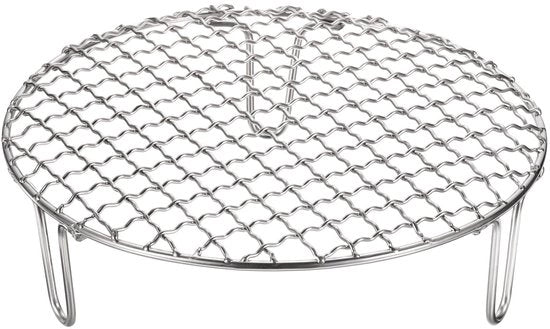 Griglia a rulli in acciaio inossidabile da 19 cm con fili incrociati e supporti da 50 mm per cucinare, cuocere al forno, stufare e grigliare