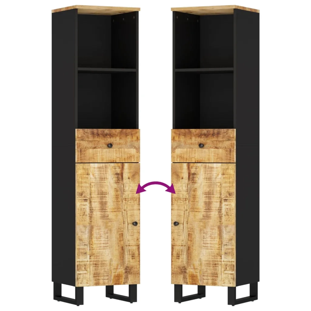 Set Mobili da Bagno 3pz in Legno Massello di Mango 3200637
