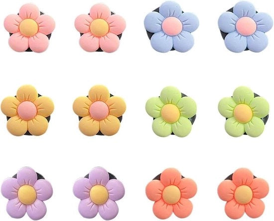 Ornamenti per auto con fiori - Clip di scarico rossa con piccolo fiore