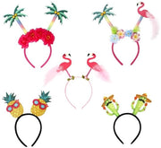 Accessori per capelli tropicale - Flamingo/Ananas/Palma - Tema estivo - Luau - Festa - Copricapo unico - Misura flessibile - Fascia capelluta
