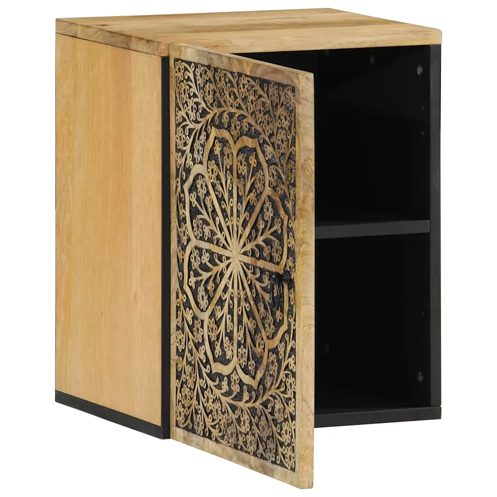Mobile da Bagno a Parete 38x33x48 cm in Legno Massello di Mango 358232