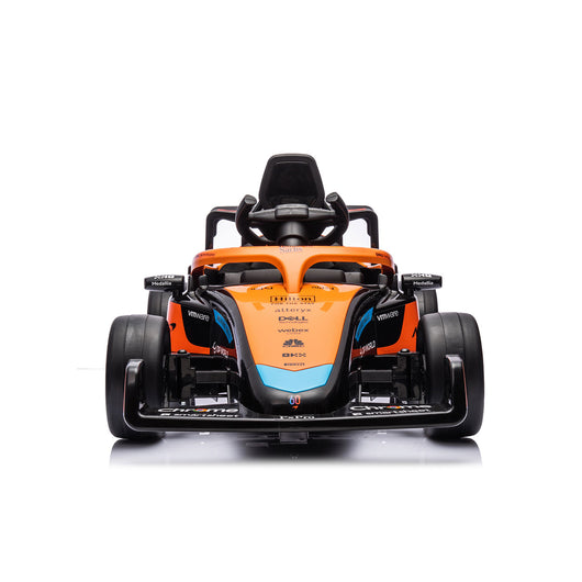 Macchina Elettrica per Bambini 12V Licenza McLaren F1 Team Nera e Arancione