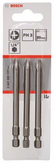 2607001537 - Kit 3 inserti da avvitamento extra duro PH 3, 89 mm