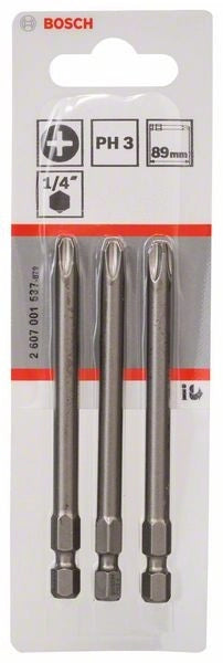 2607001537 - Kit 3 inserti da avvitamento extra duro PH 3, 89 mm
