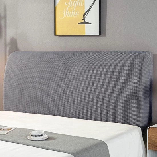 Copri Testata in Grigio Protezione Design Solido 180cm Steso Lavabile Pieno Rimovibile per Camera da Letto - Copri Testata Lavabile Pieno Rimovibile in Grigio - Grigio Copri Testata con Stoffa Elastica