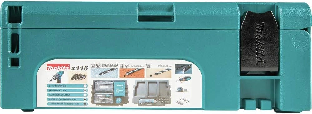 Makita B-49884 - Set de acesorios makpac 116pcs