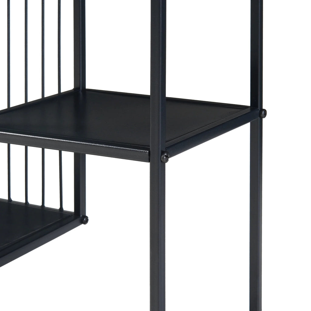 Tavolo consolle in metallo 66 x 60 x 20 cm per ingresso soggiorno sala da pranzo nero 03_0010871
