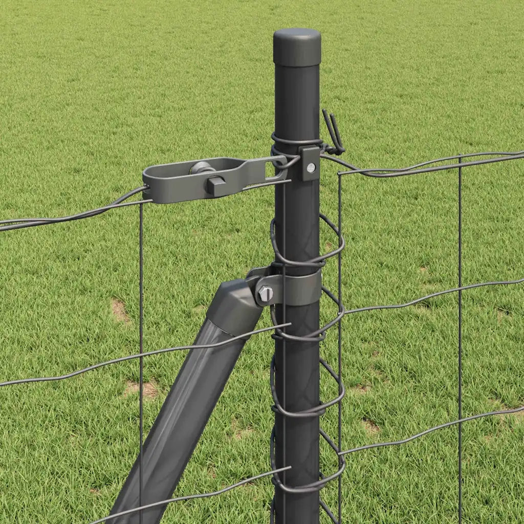 Recinzione con Posto Grigio 1 x 25 m Acciaio