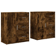 Buffet credenza cassettiera armadio mobile contenitore organizer per cucina soggiorno salotti set da 2 60 x 31 x 70 cm legno ingegnerizzato marrone 02_0036740