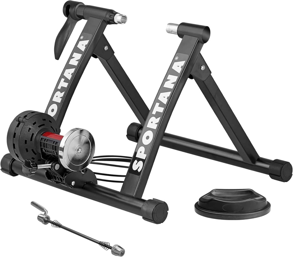 Rullo Magentico per Bicicletta 150kg in Acciaio 6 Livelli Pieghevole 26-28' Allenamento a Casa Bici Indoor