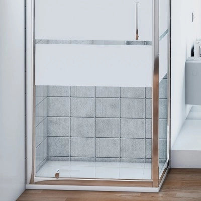 Box doccia angolare 80x80 cm con porta battente in cristallo serigrafato Ted