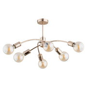Plafoniera industriale oro metallo 6xE27 Ralph Alfa