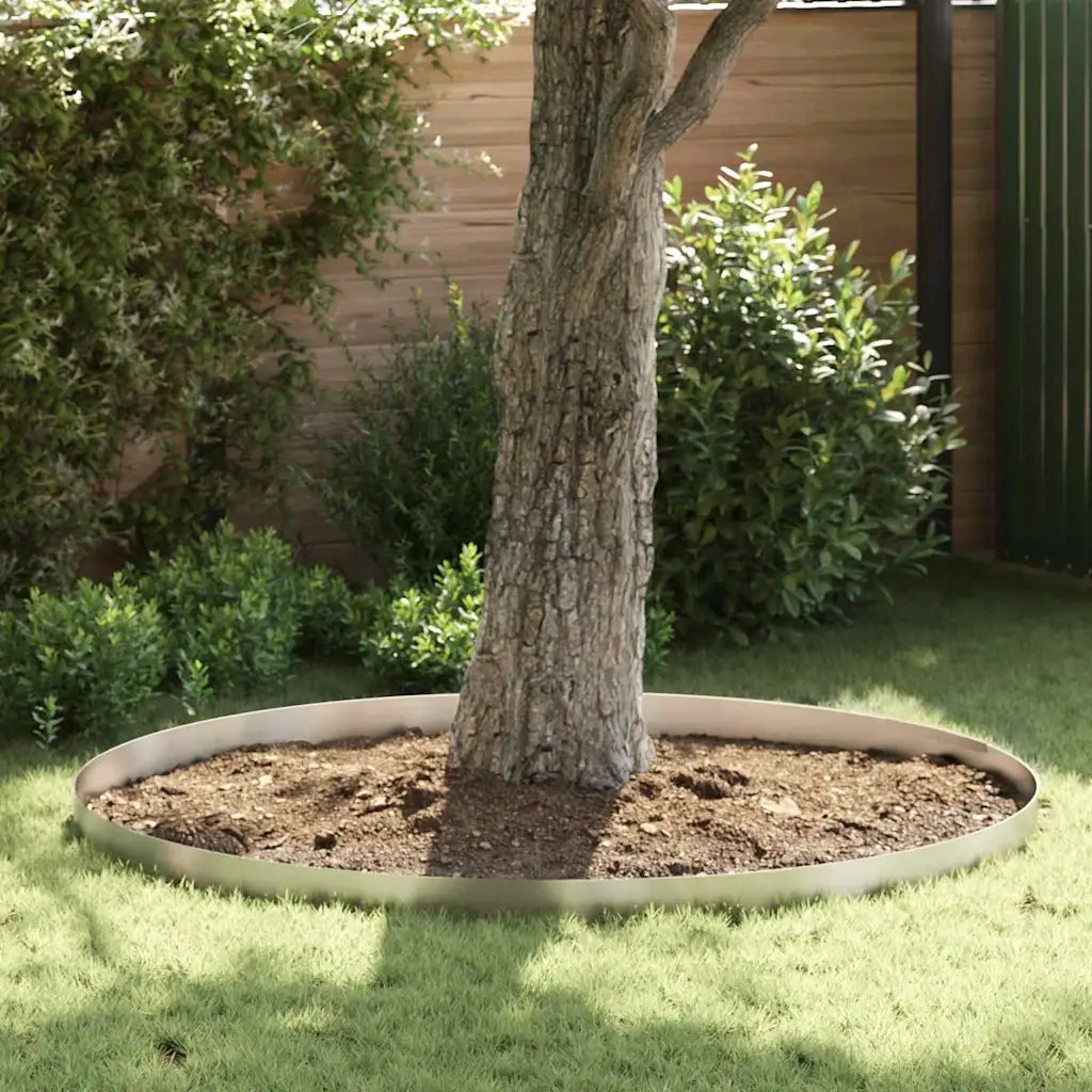 vidaXL Finitura per Prato da Giardino Argento 450 x 15 cm