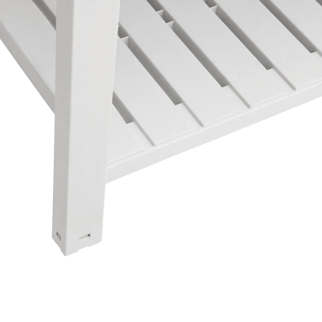 Fioriera | Cassetta per fiori | Vaso Rialzata da Giardino Bianca 110x45x79 cm Polipropilene