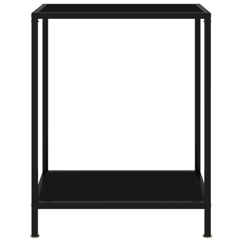 Tavolo Consolle Nero 60x35x75 cm in Vetro Temperato cod mxl 14470