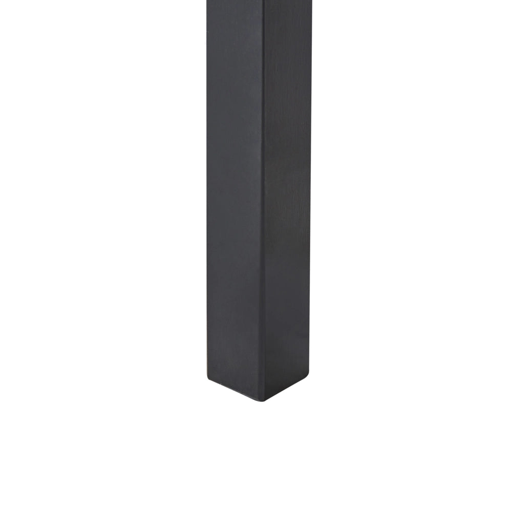 Tavolo da pranzo con piano in legno di pino marrone chiaro e nero, 120/150 x 90 cm, con prolunga a farfalla