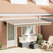 vidaXL Tenda Retrattile Beige 400 x 200 cm Poliestere e Alluminio