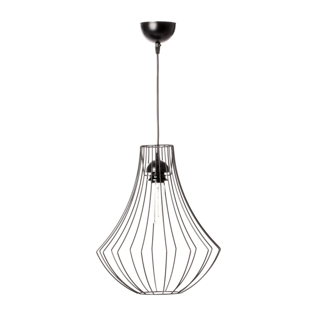 Lampada a sospensione Jasmin in metallo nero