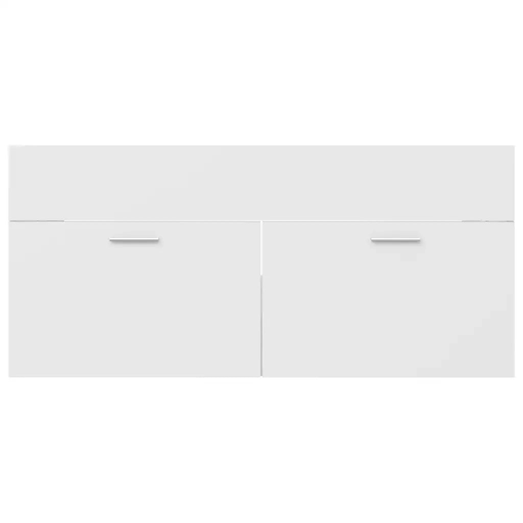 Set Mobili da Bagno 2 pz Bianco in Truciolato cod mxl 63962