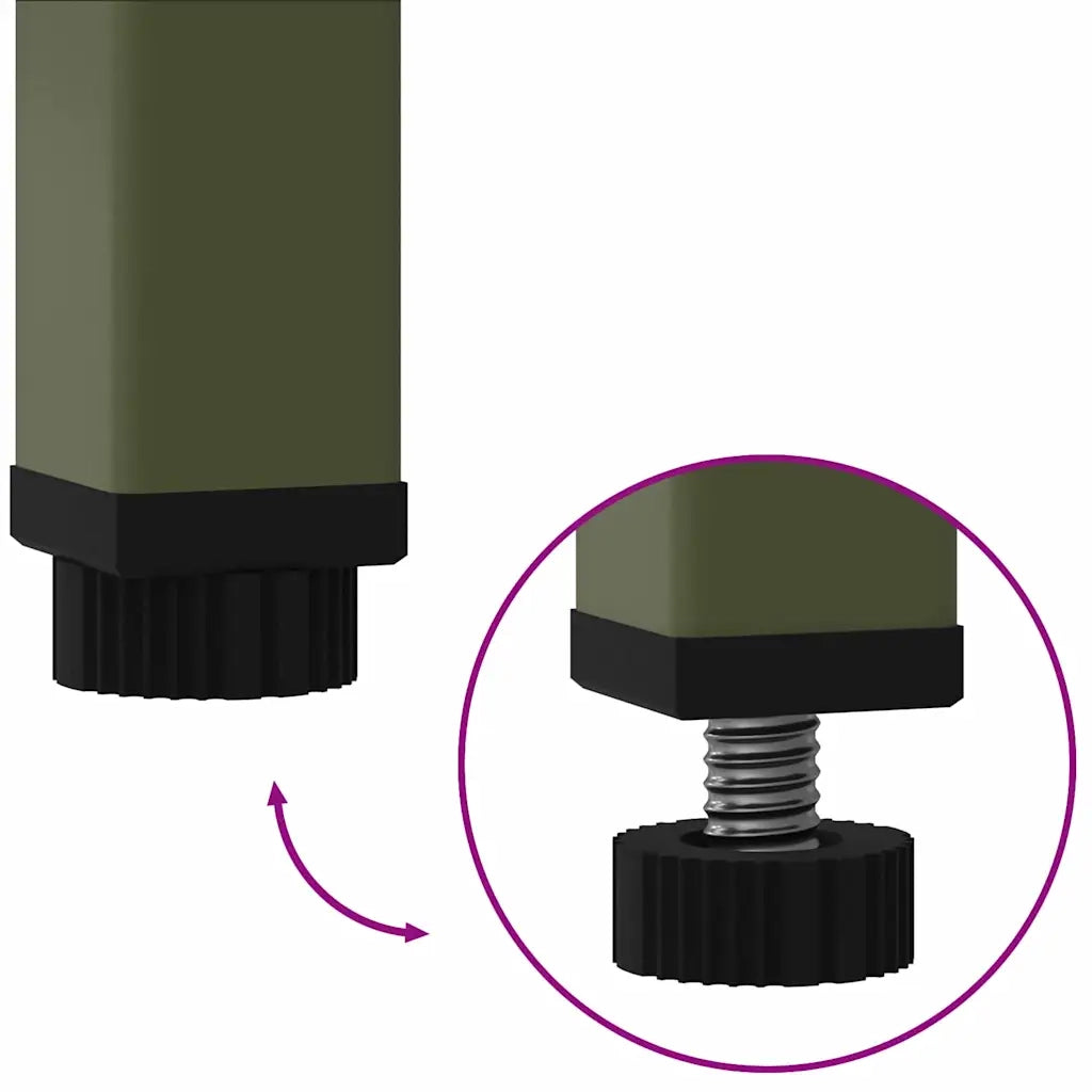 Vaso da Giardino Rialzato Oliver verde 60 x 26 x 45 cm Acciaio 865886