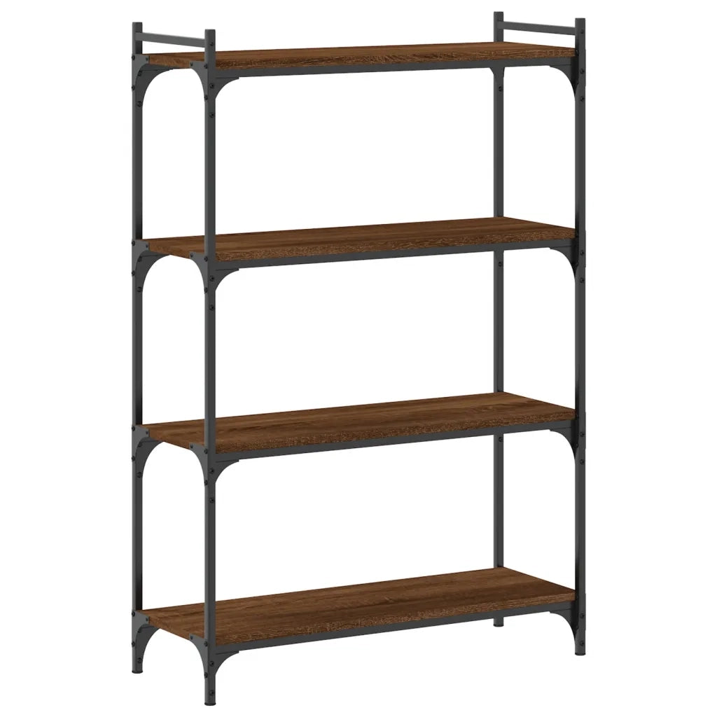 Libreria 4 Ripiani Rovere Marrone 80x30x120cm Legno Multistrato 837676