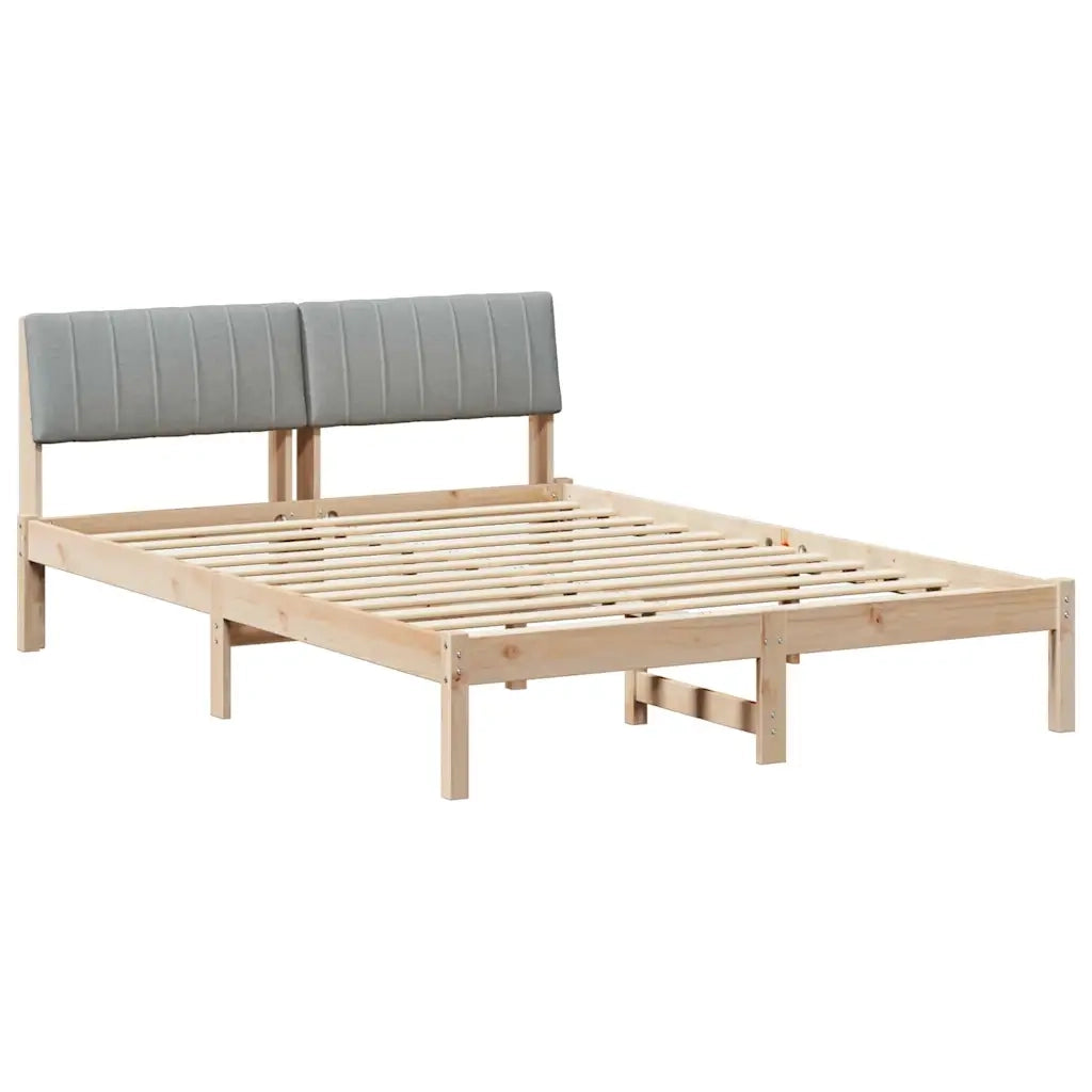 Struttura del Letto Marrone e grigio chiaro 135 x 190 cm 878689