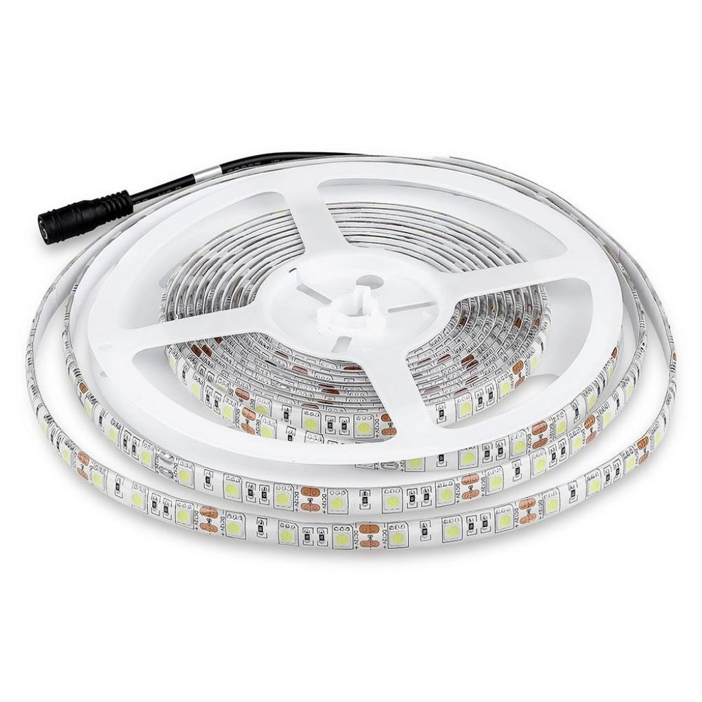 V-TAC VT-5050 60-IP65 Striscia Strip LED SMD5050 10,8W/m 5m 60 LED/m 12V 6400K IP65 - SKU 2148