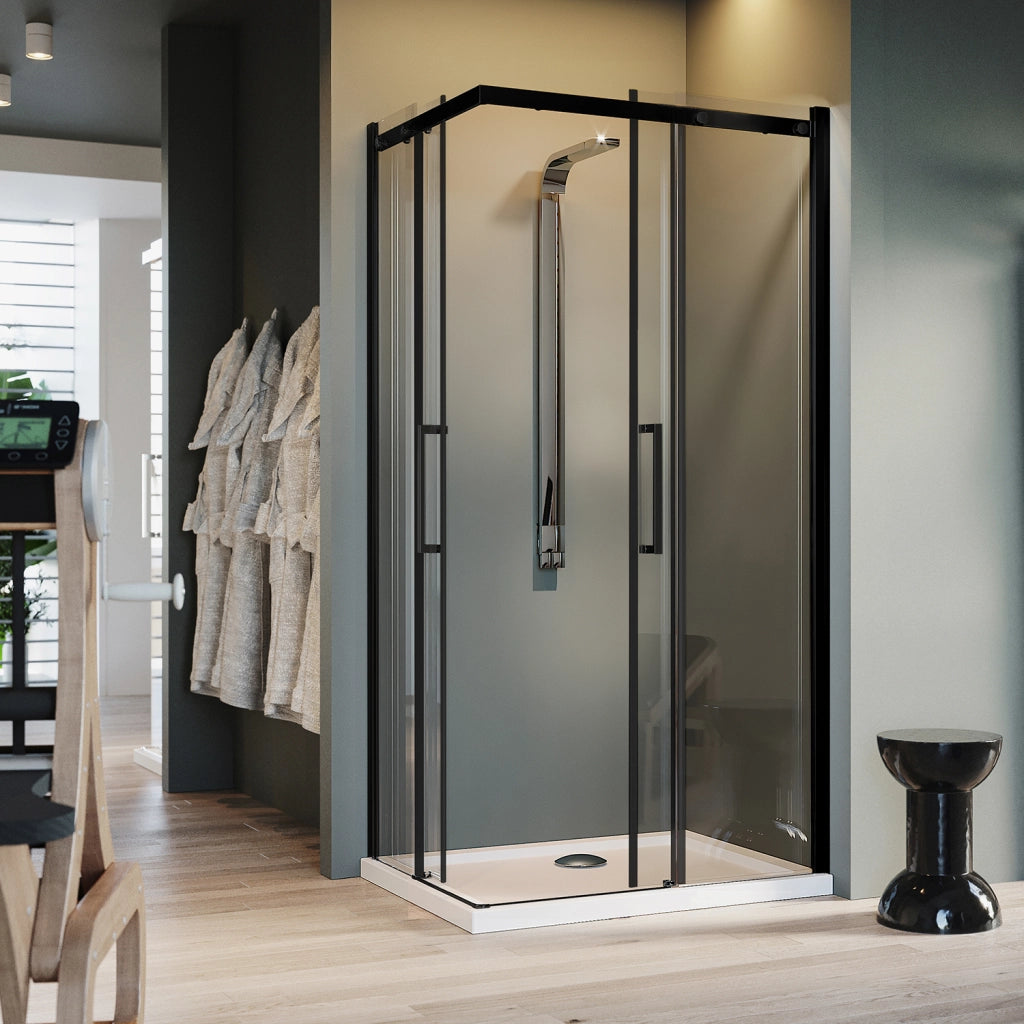 Box Doccia Rettangolare 70x75 CM 198 CM Vetro Trasparente 8 MM Destra con EasyClean mod. Prime Bla Corner