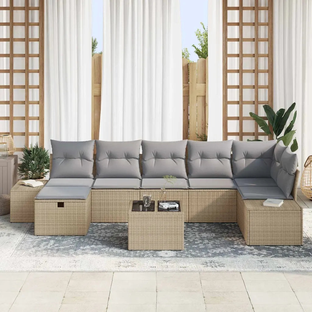 Set di divani con cuscino 7 pcs polyrattan 3360741