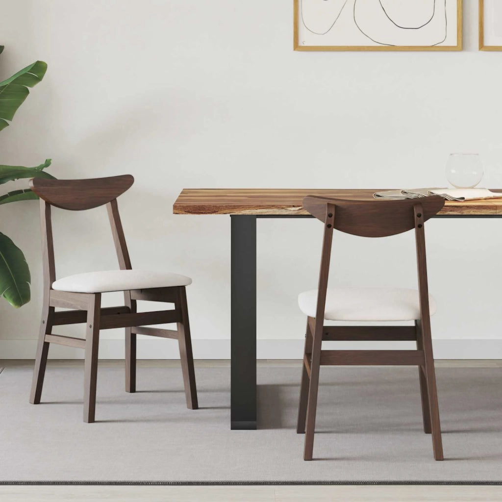Sedie da pranzo 2 pcs Marrone Chiaro 42 x 47.5 x 81 cm 42020429