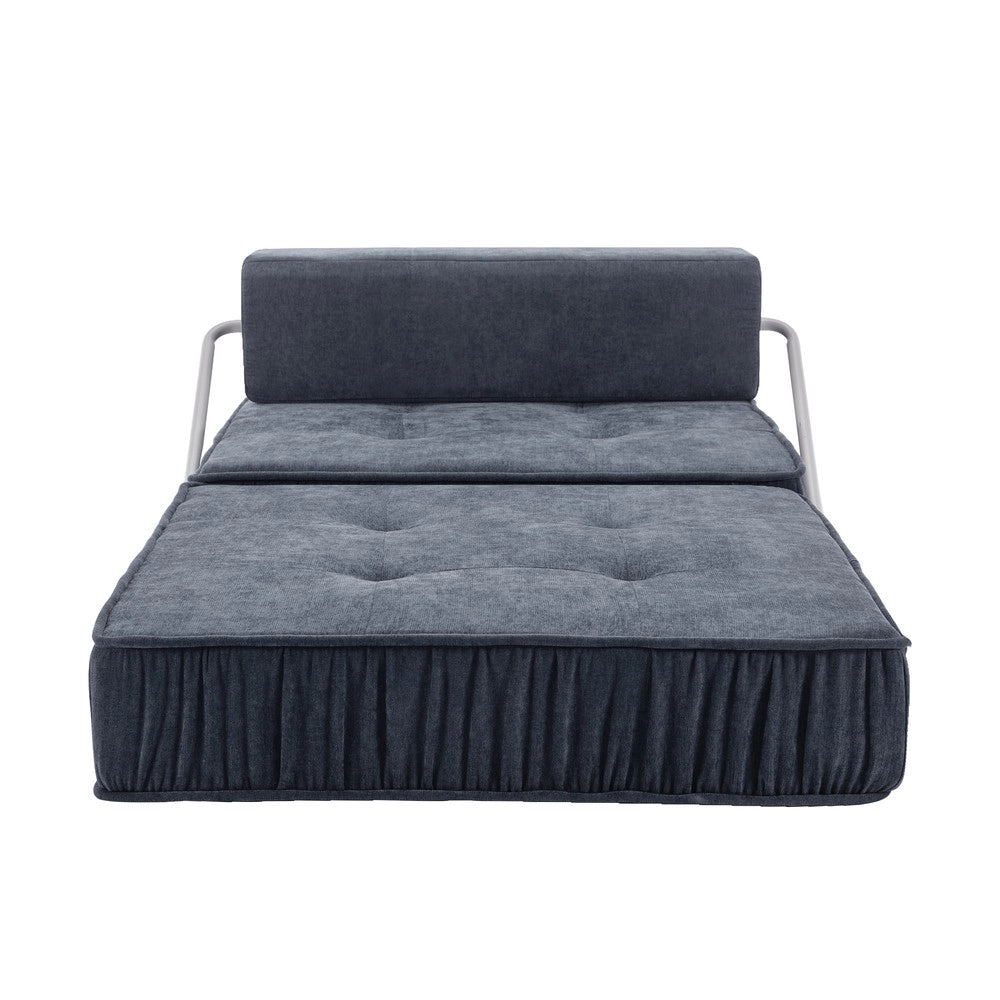 Divano Letto Futon Reclinabile ¨C Xylo ¨C Grigio, Tessuto, Cuscino Rimovibile