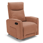 Poltrona relax manuale Londra, reclinabile manualmente, 3 diverse posizioni, design moderno, seduta ergonomica, tessuto idrorepellente, colore Terra