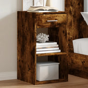 Comodino-Tavolino da notte Rovere Fumo 35x34x65 cm in Legno Multistrato