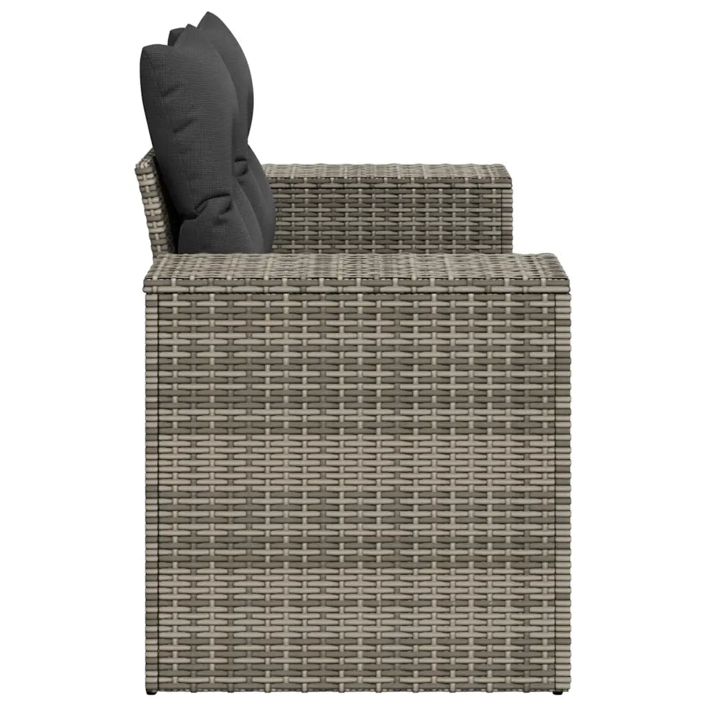 Divano da Giardino con Cuscini 2 Posti-Sofa da Giardino-Divano da esterno Grigio in Polyrattan 996851