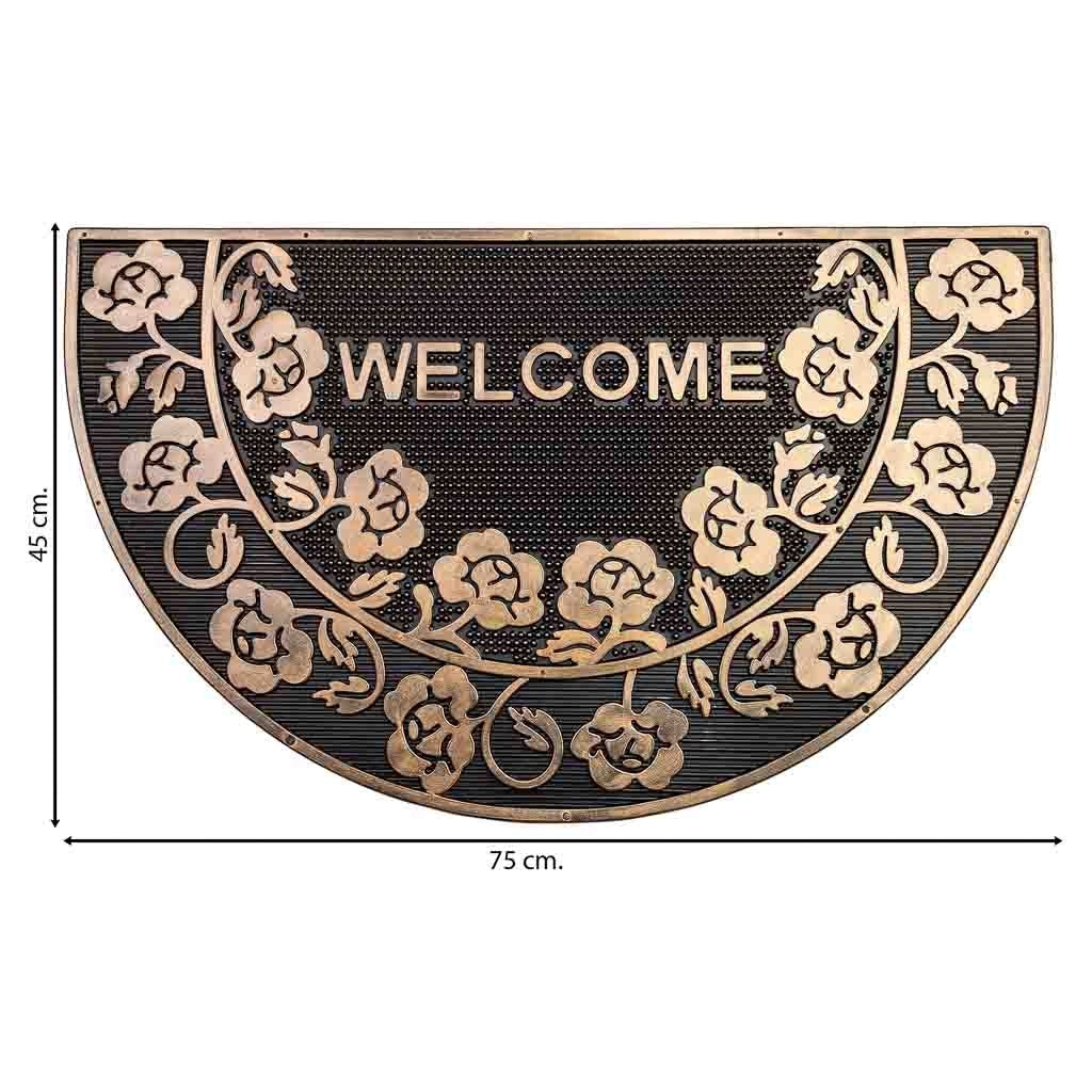 Zerbino in gomma con finitura rame nero 45x75