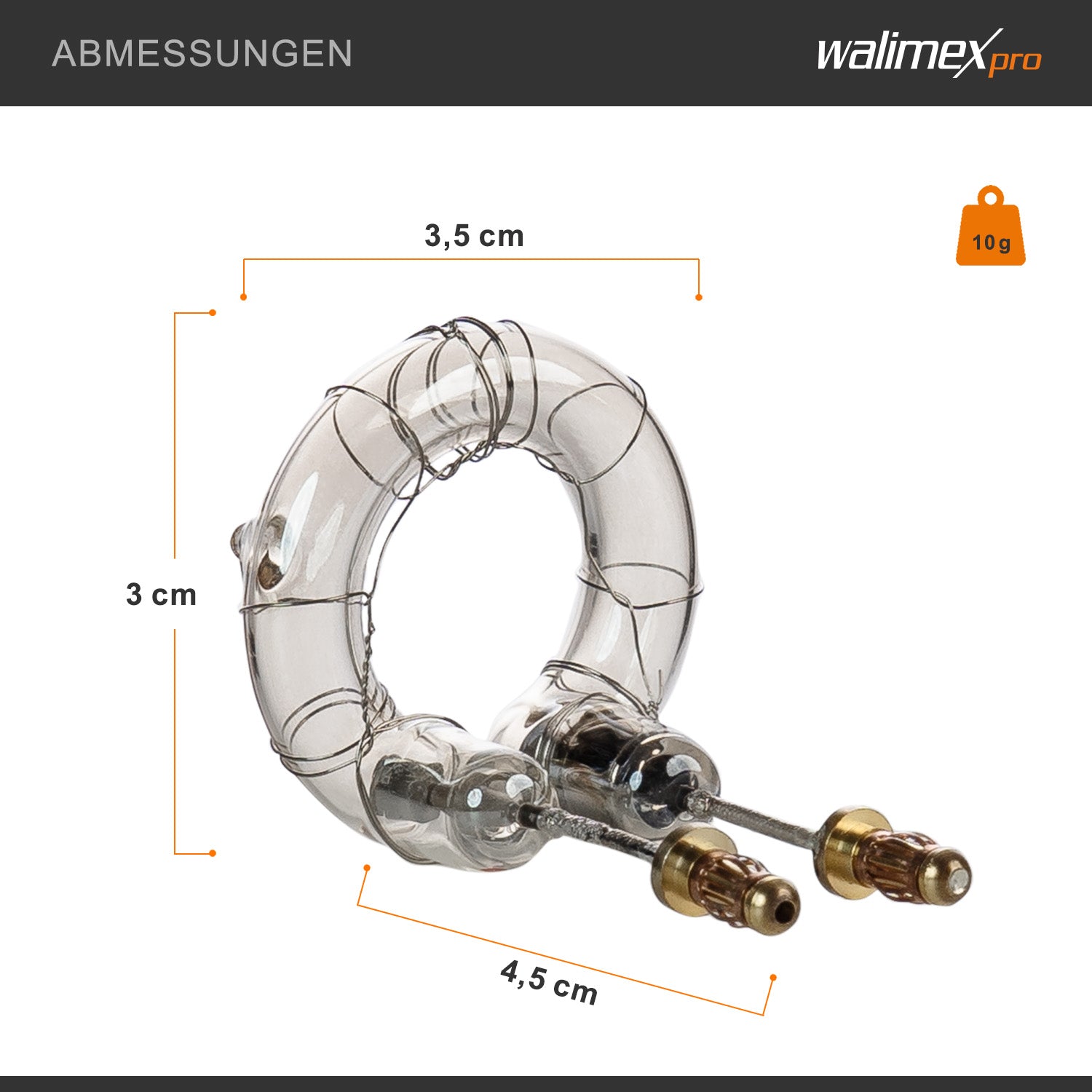 Tubo flash di ricambio compatibile con Mover 200 TTL, potenza 200 W, Temperatura colore 5400-5800 K, per studio fotografico