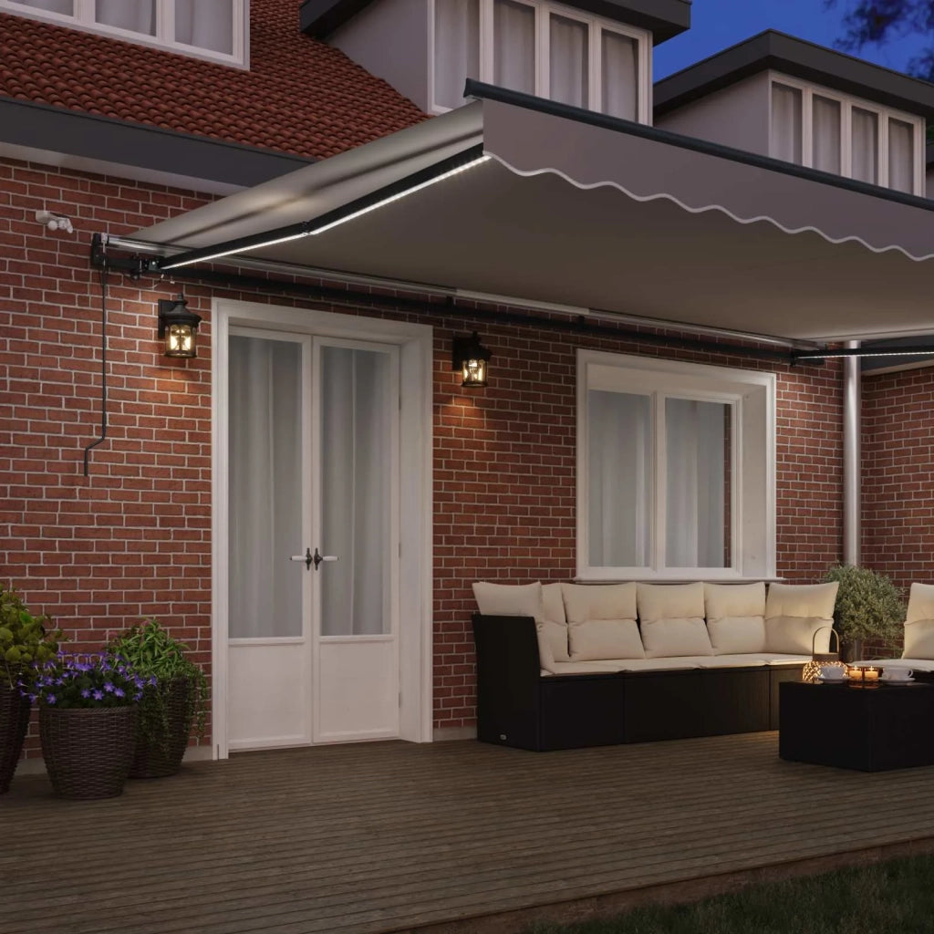 Tessuto per Tenda con Grigio chiaro 500 × 350 cm Poliestere 3331548